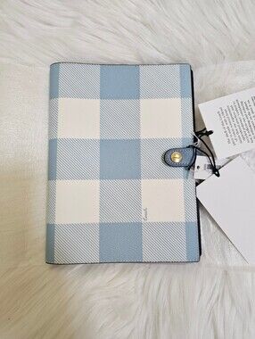 Coach Notebook with Gingham Print